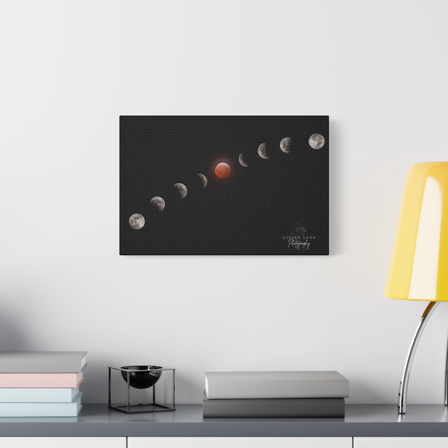 Blood Moon Lunar Eclipse 2025 Photography Canvas Print - Lizzed Lens Photography