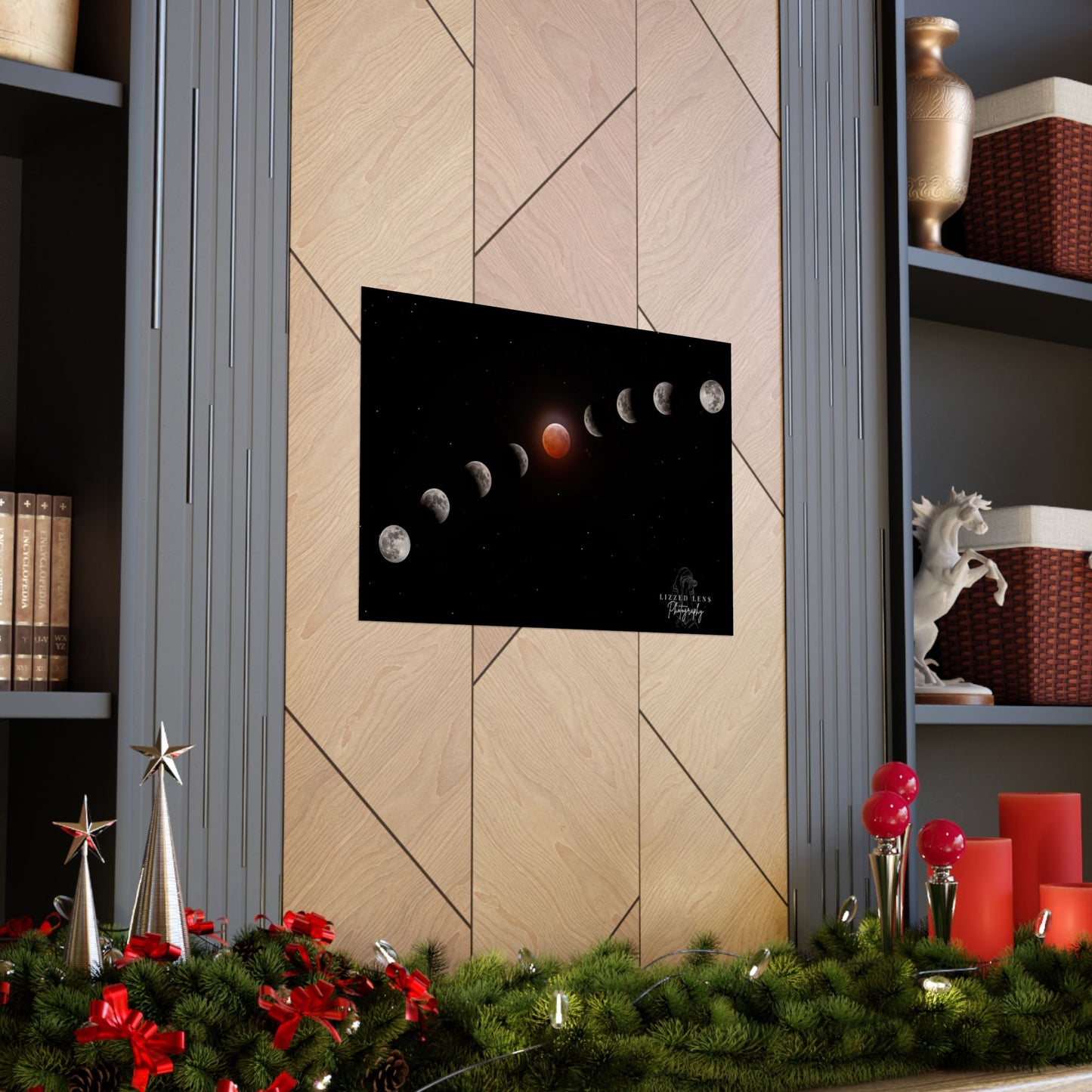 Blood Moon Lunar Eclipse 2025 Poster - Lizzed Lens Photography