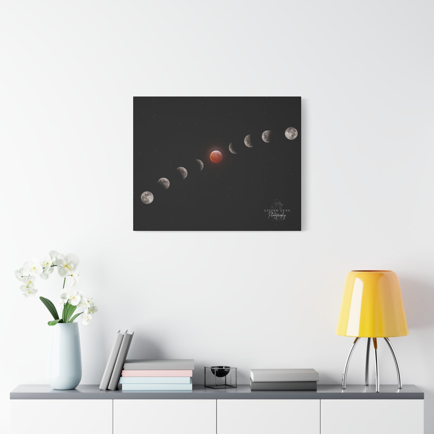 Blood Moon Lunar Eclipse 2025 Photography Canvas Print - Lizzed Lens Photography