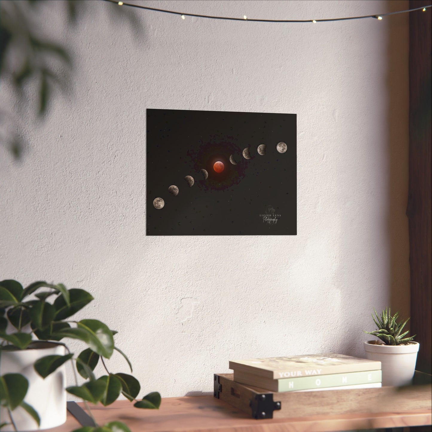 Blood Moon Lunar Eclipse 2025 Poster - Lizzed Lens Photography