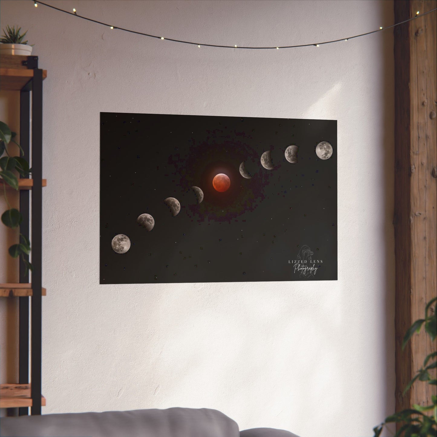Blood Moon Lunar Eclipse 2025 Poster - Lizzed Lens Photography