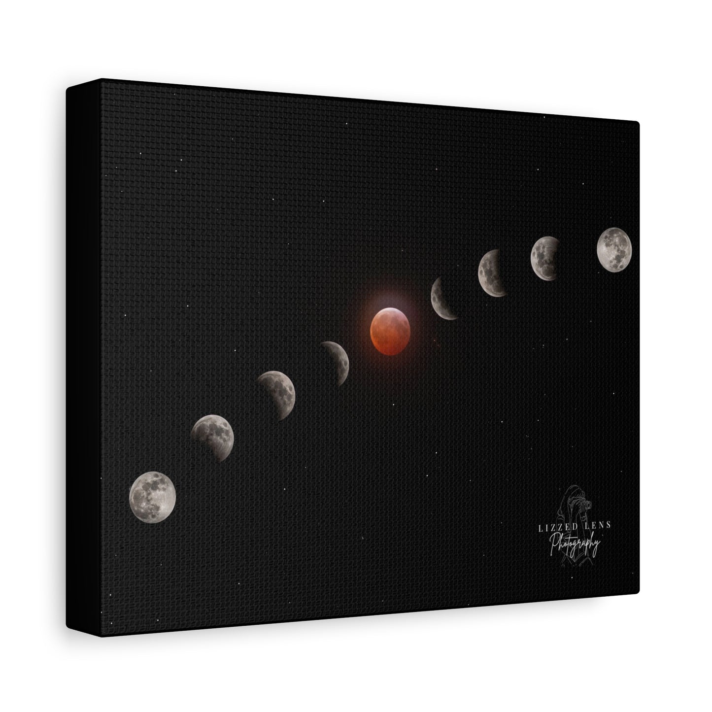 Blood Moon Lunar Eclipse 2025 Photography Canvas Print - Lizzed Lens Photography