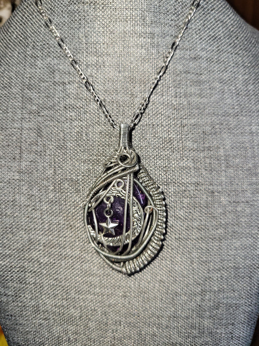 Amethyst Moon Pendant