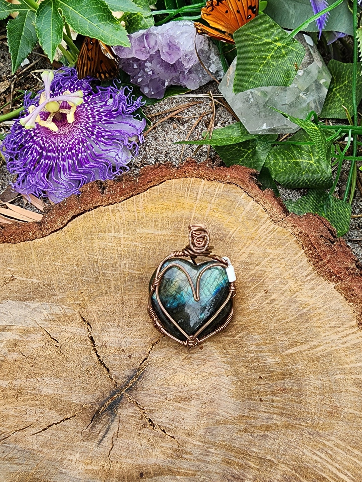 Labradorite Heart Pendant