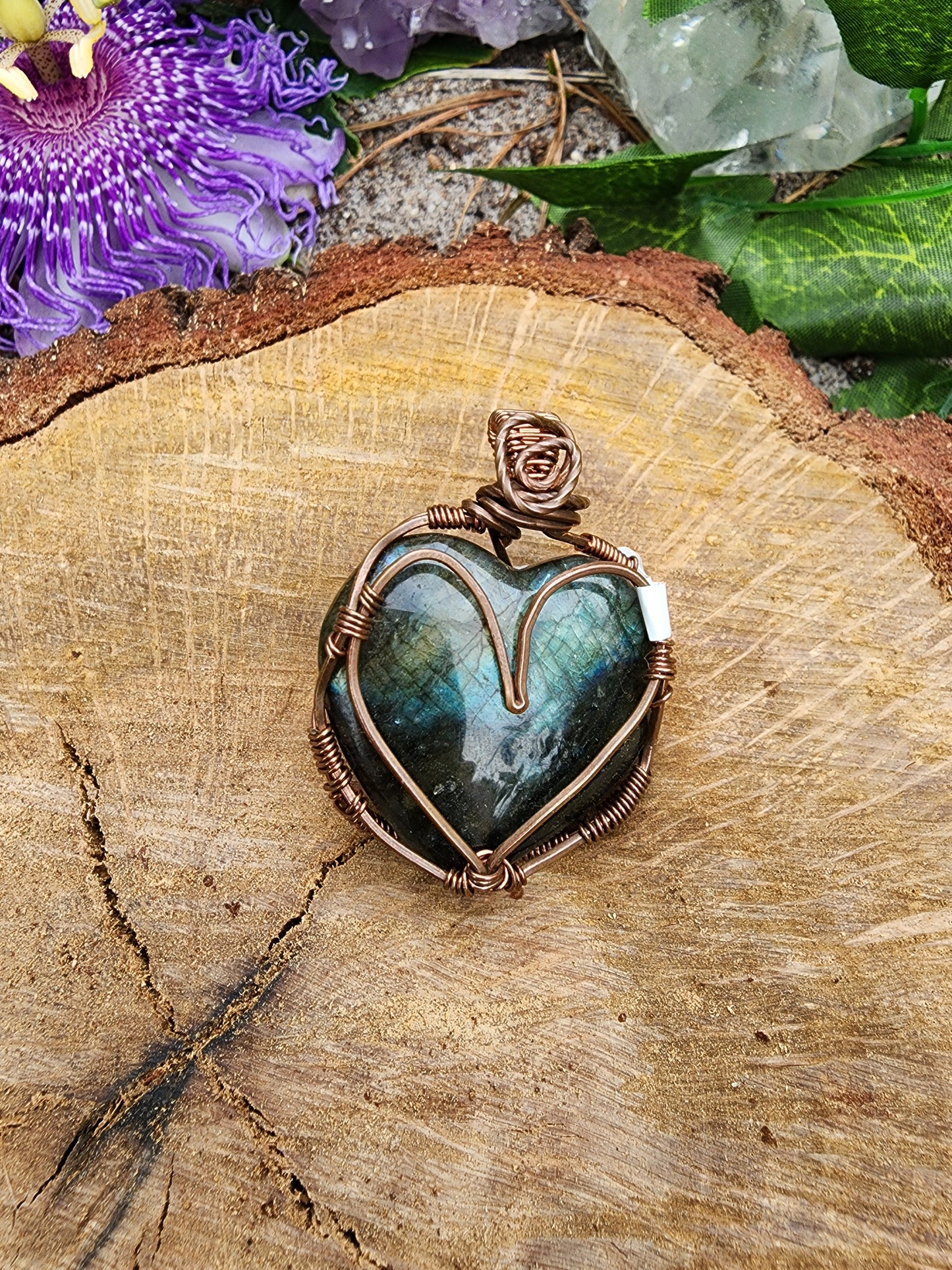 Labradorite Heart Pendant