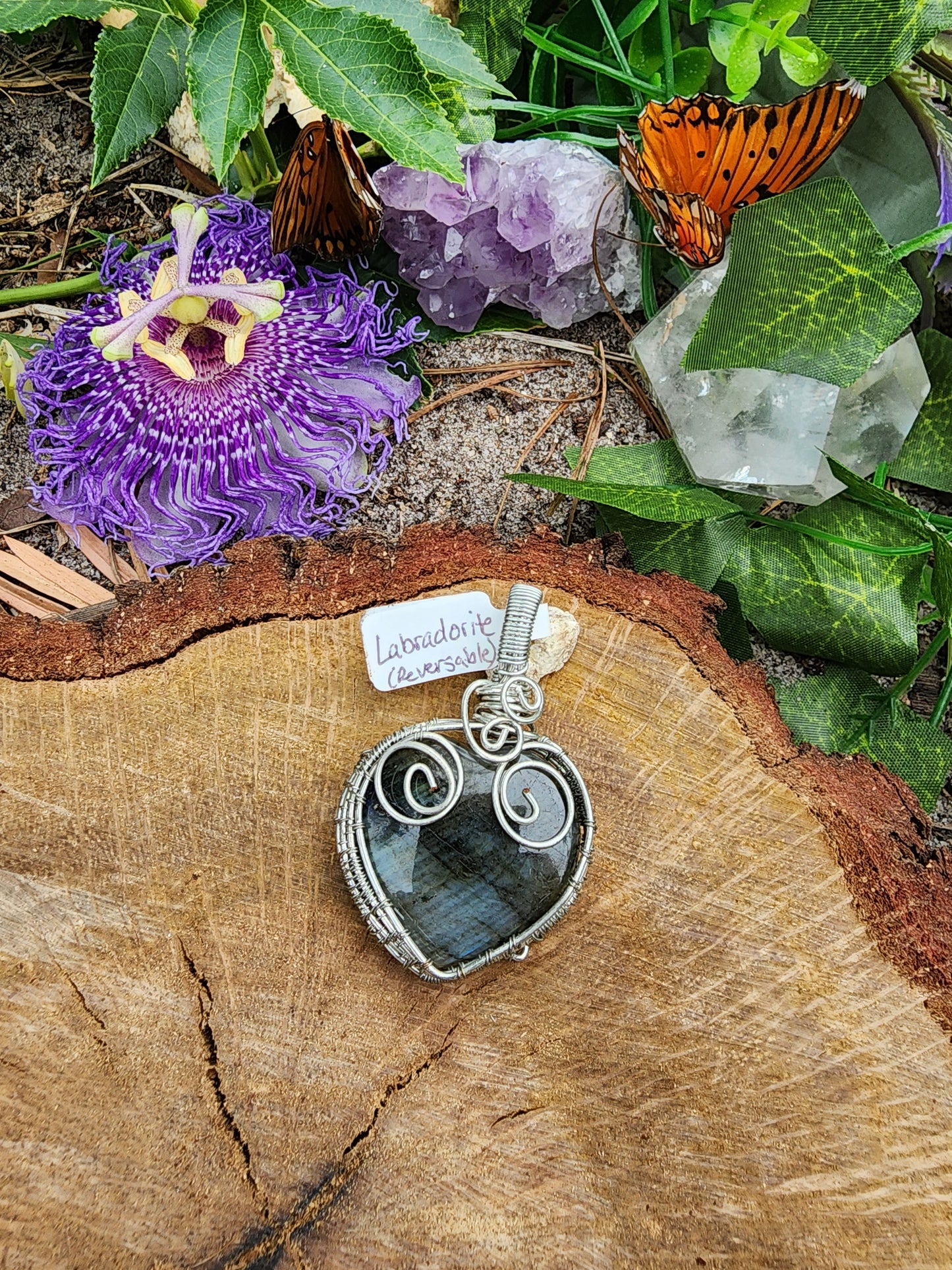 Labradorite Pentagram Pendant (Reversible)