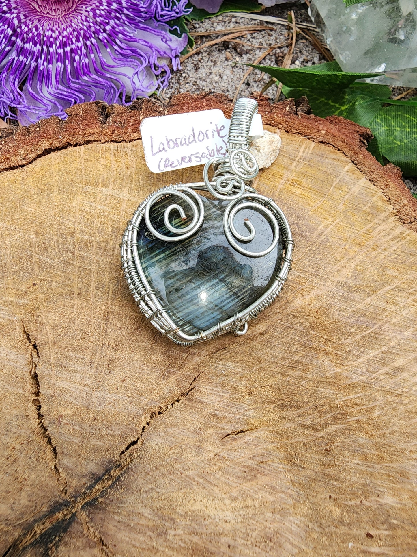 Labradorite Pentagram Pendant (Reversible)