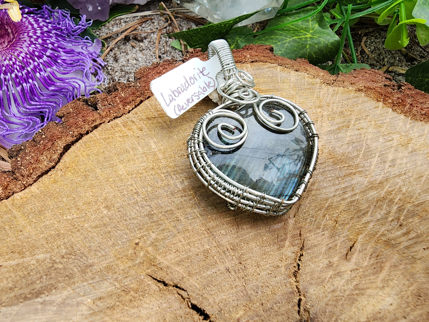 Labradorite Pentagram Pendant (Reversible)
