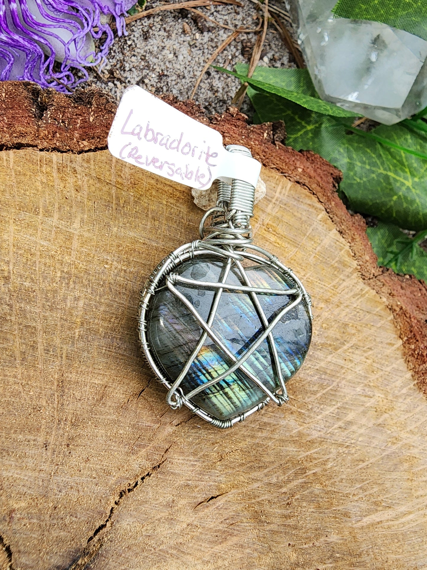 Labradorite Pentagram Pendant (Reversible)