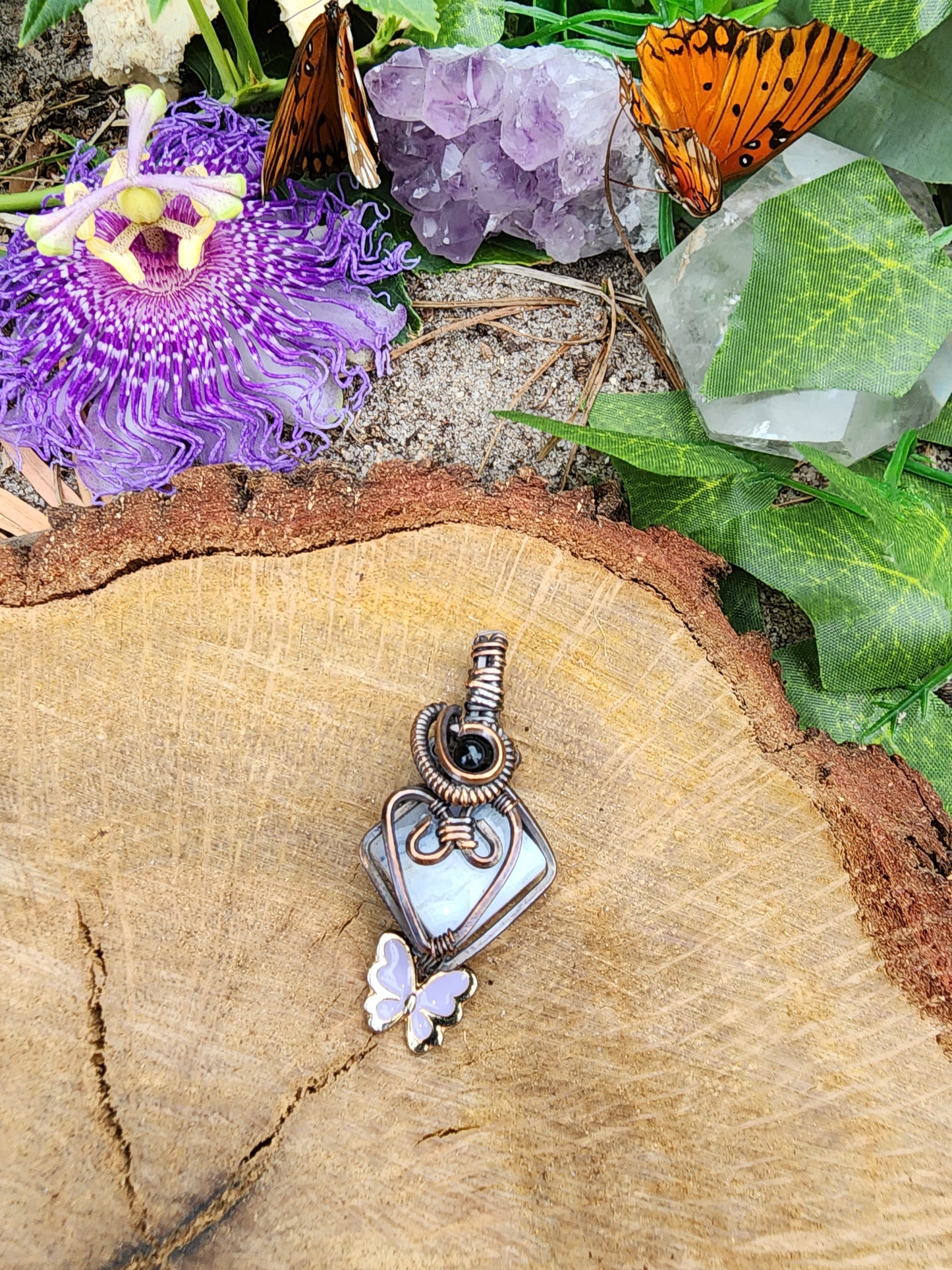 Protect Your Butterfly Heart Pendant