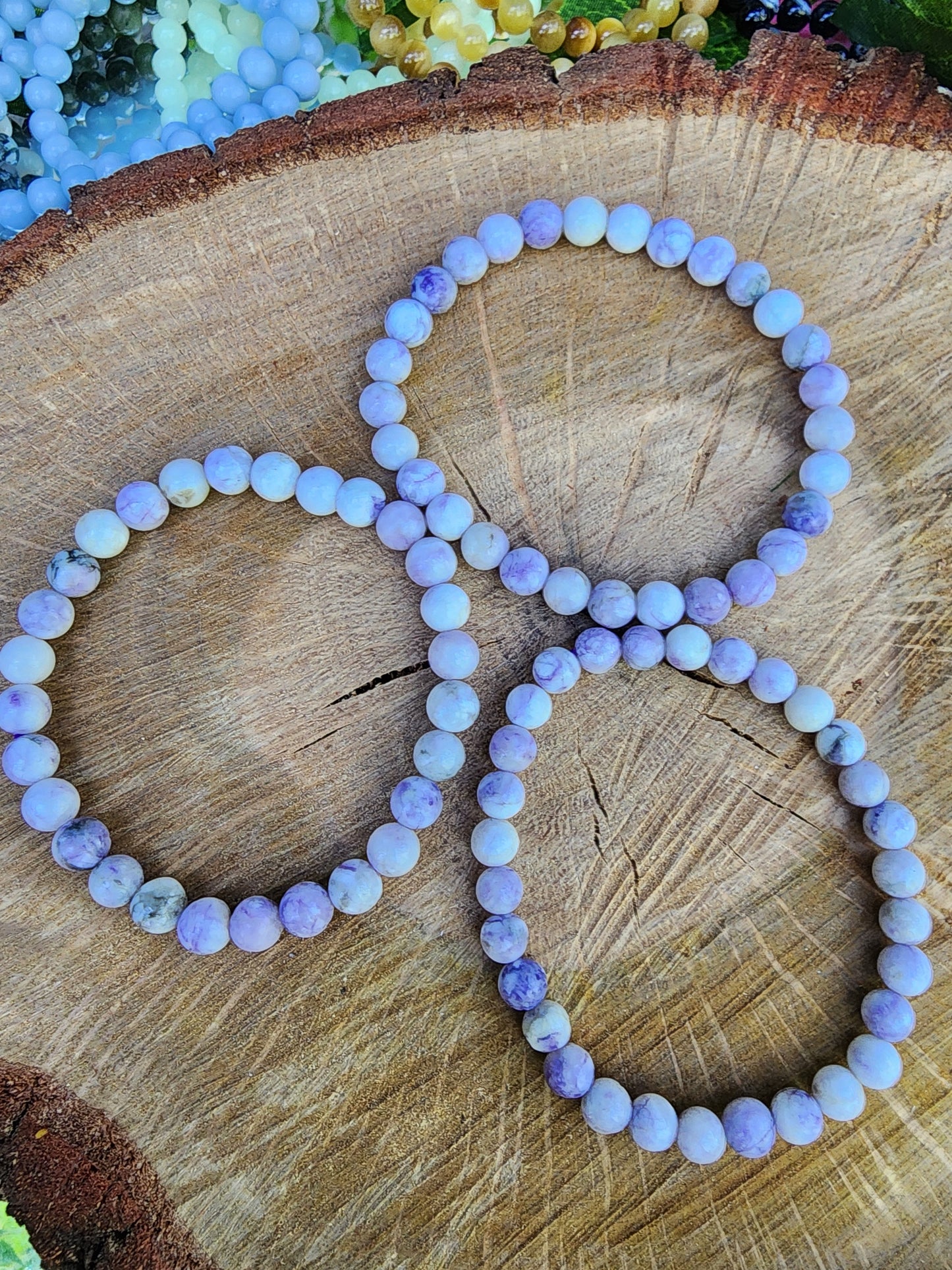 Assorted 6mm Crystal Beads Bracelets