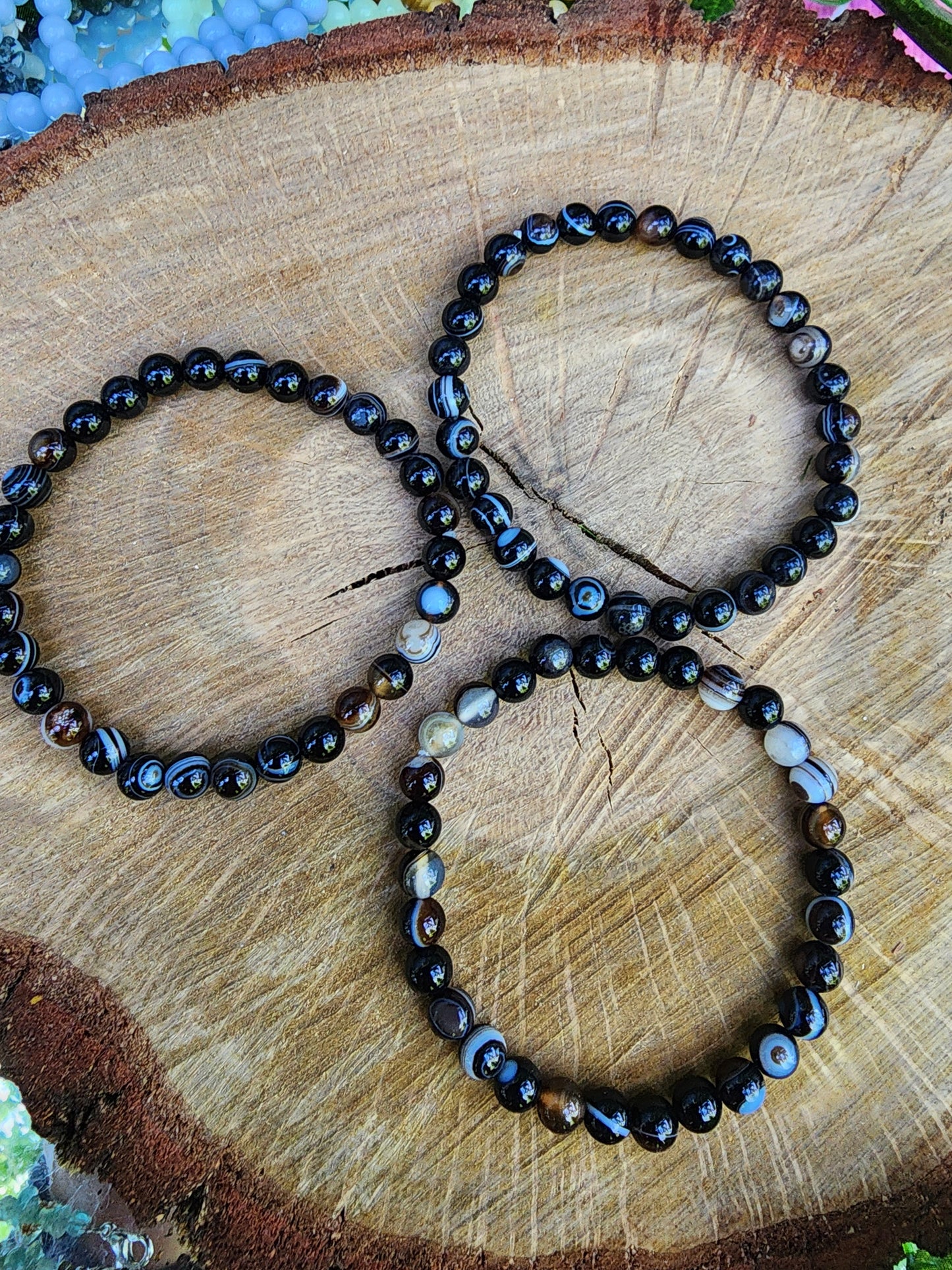 Assorted 6mm Crystal Beads Bracelets