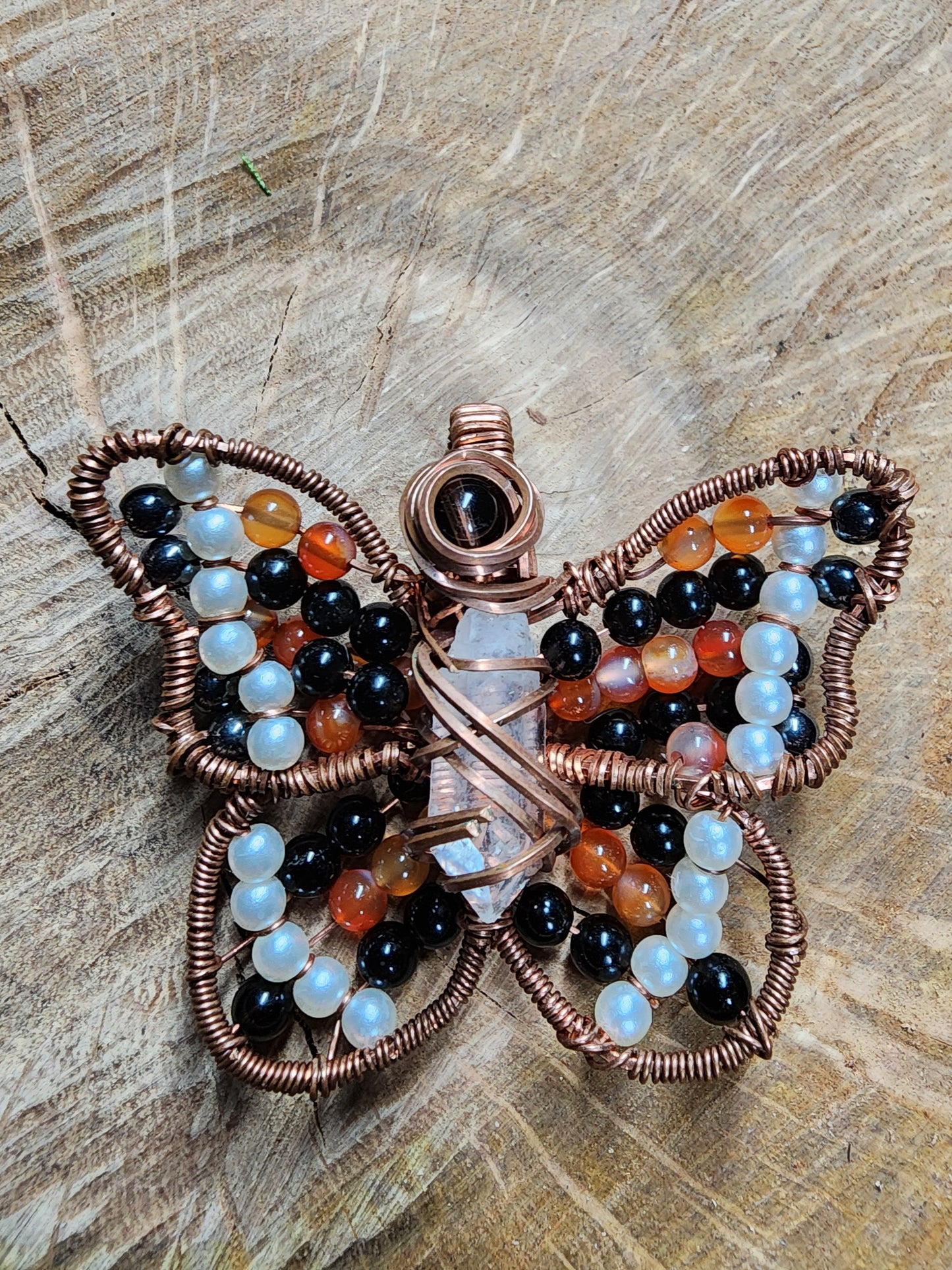 Beaded Butterfly Pendant