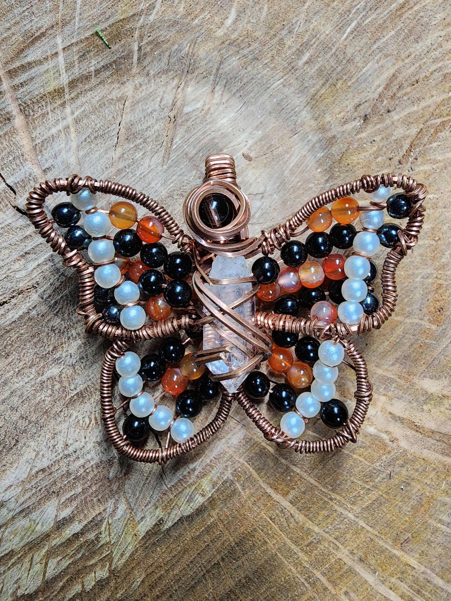 Beaded Butterfly Pendant