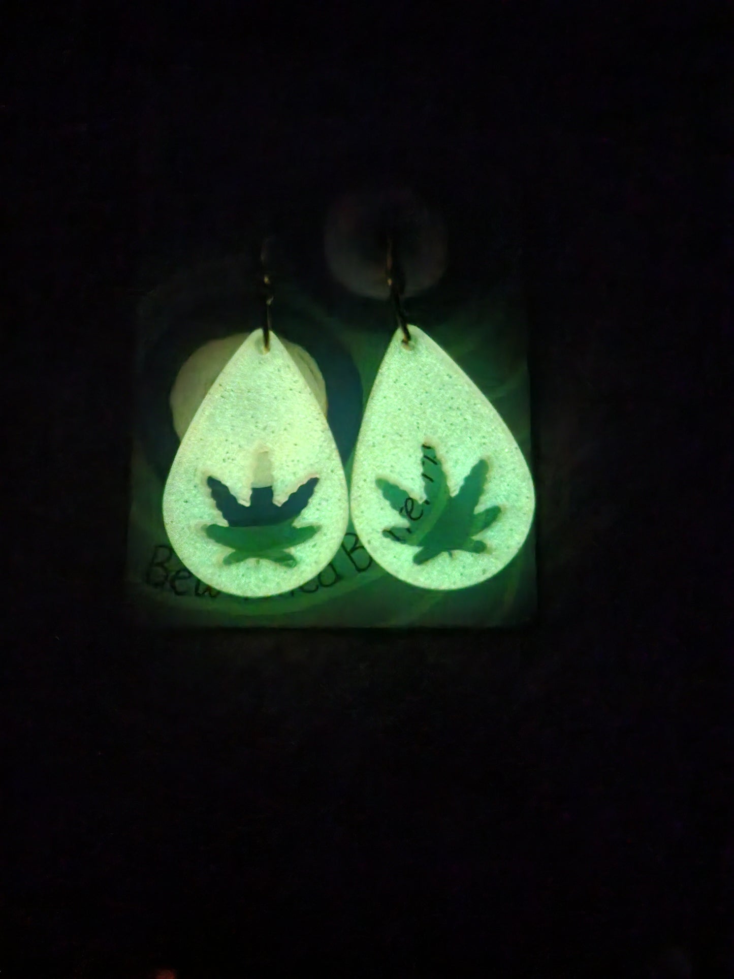 Glow in the Dark Resin Earrings