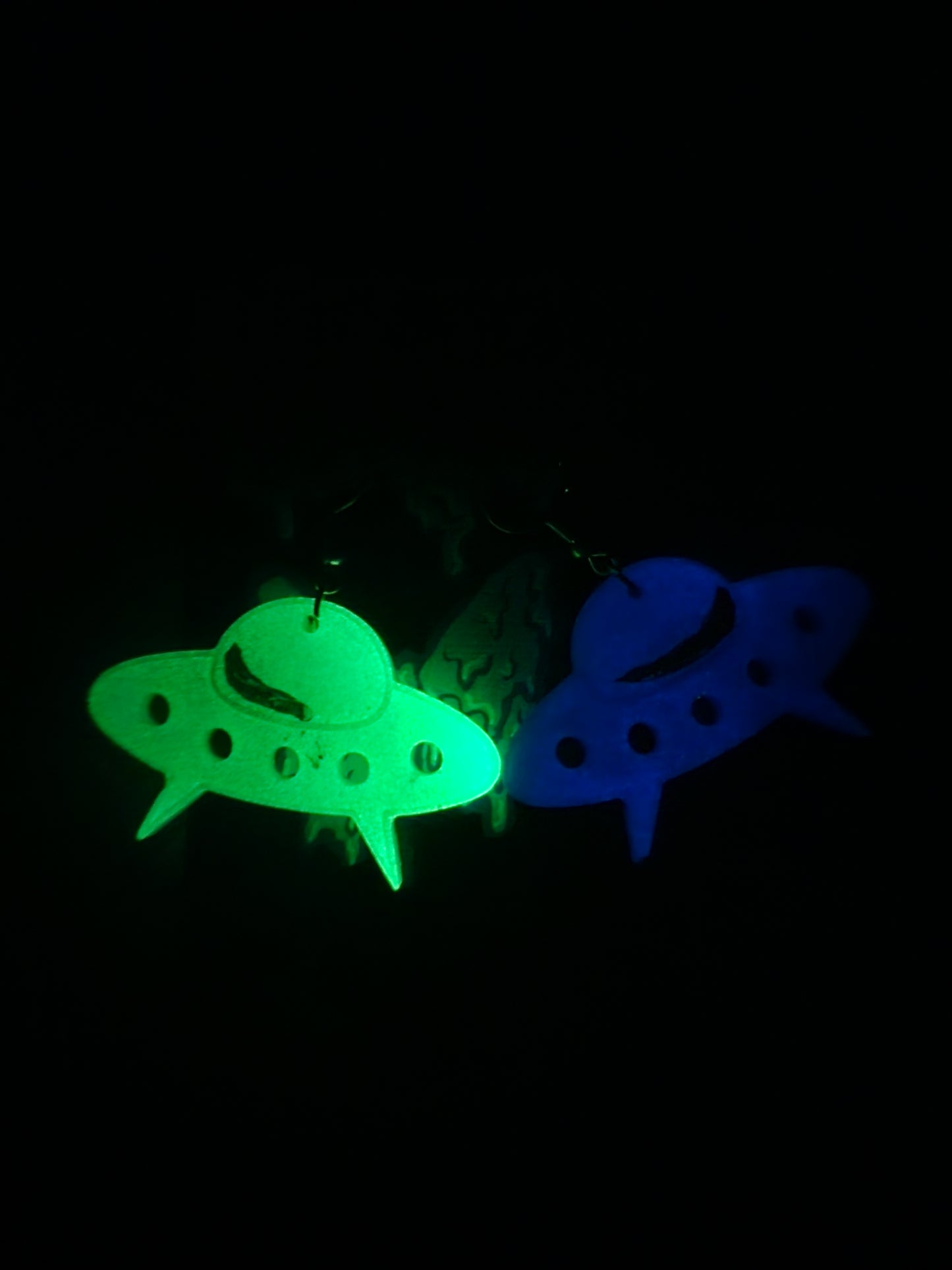 Glow in the Dark Resin Earrings
