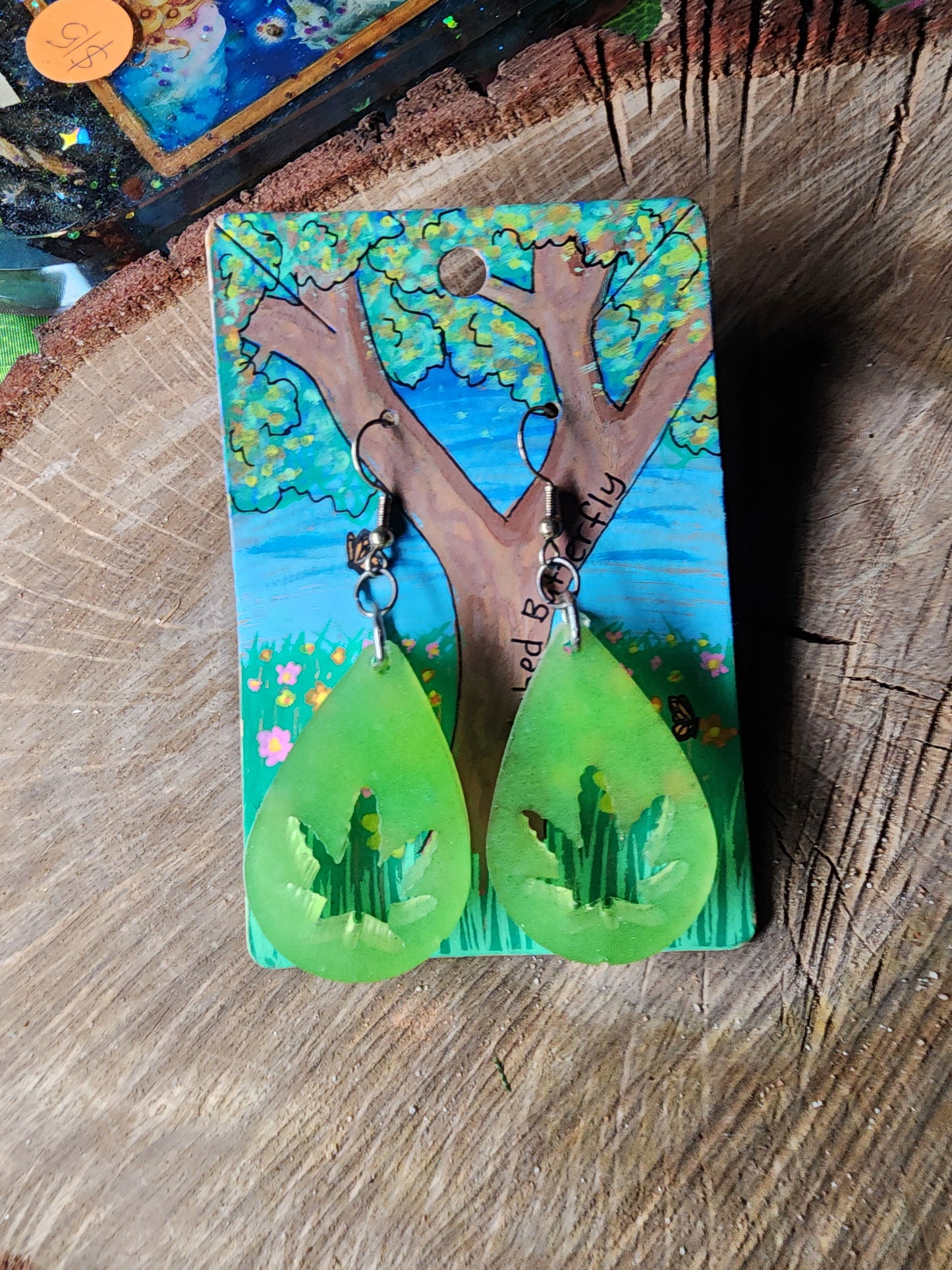 Glow in the Dark Resin Earrings