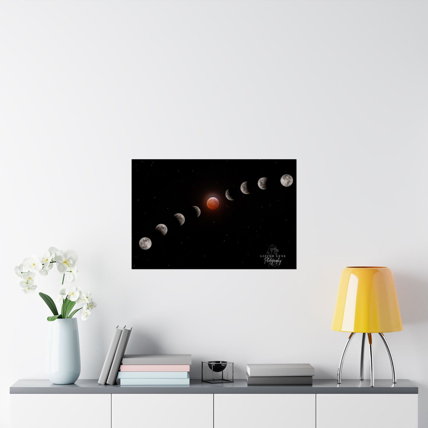 Blood Moon Lunar Eclipse 2025 Poster - Lizzed Lens Photography