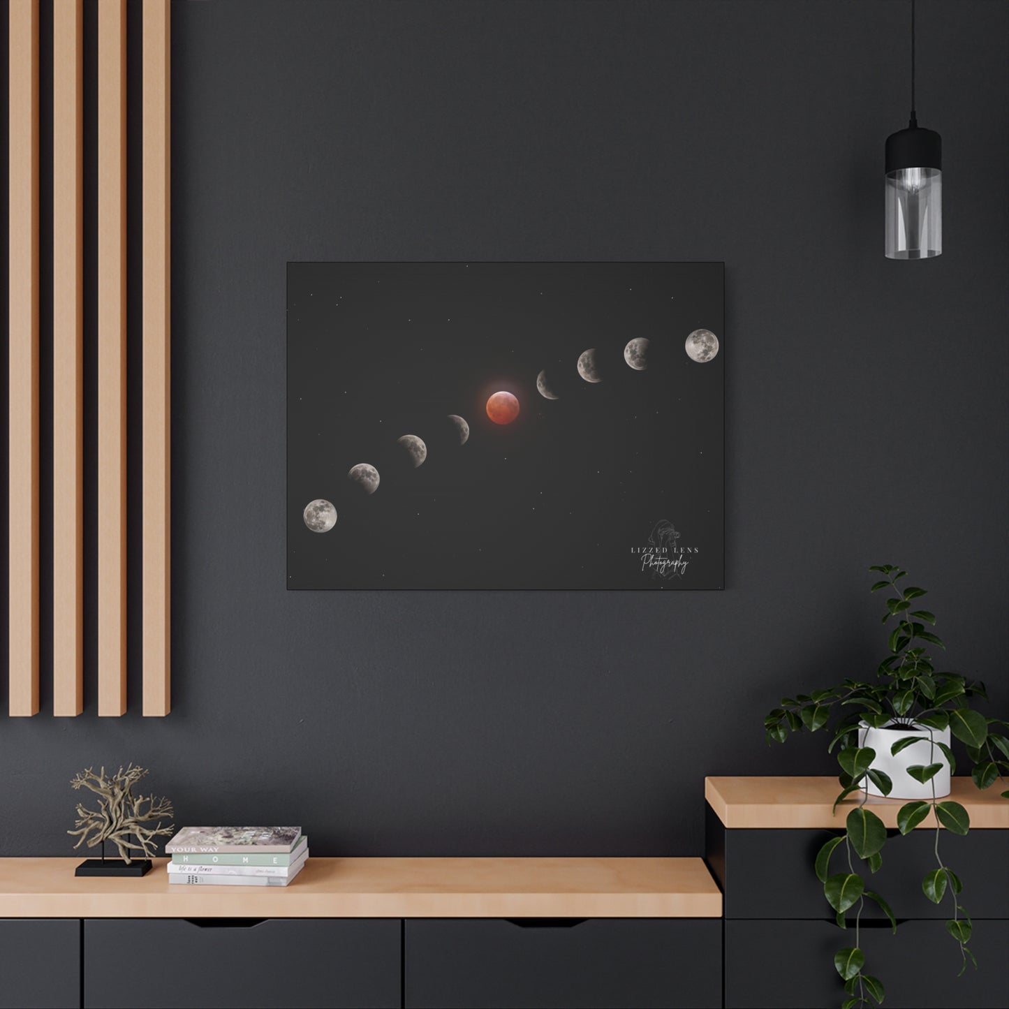 Blood Moon Lunar Eclipse 2025 Photography Canvas Print - Lizzed Lens Photography