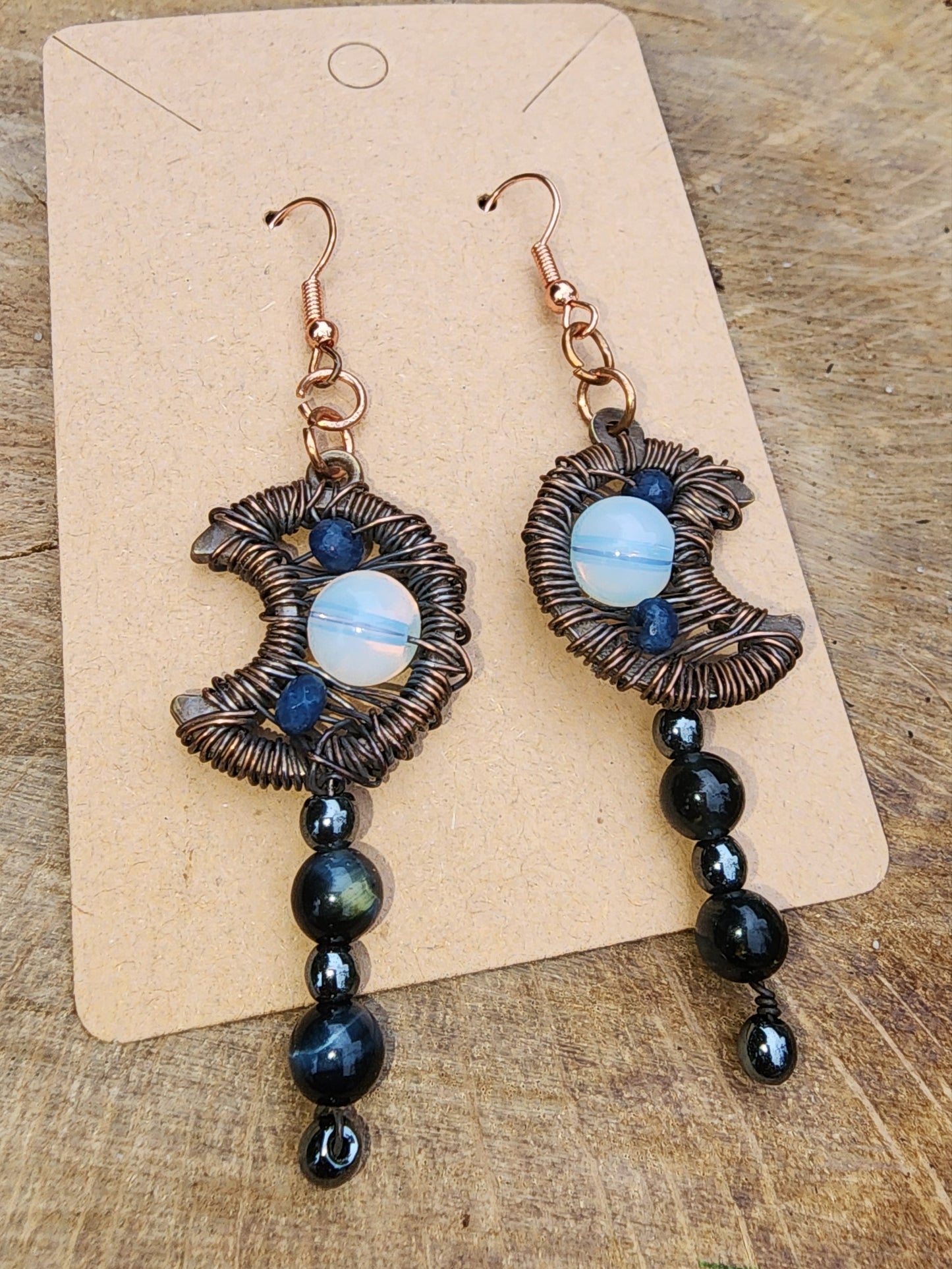 Blue saphire, opalite, hematite, galaxy tigers eye