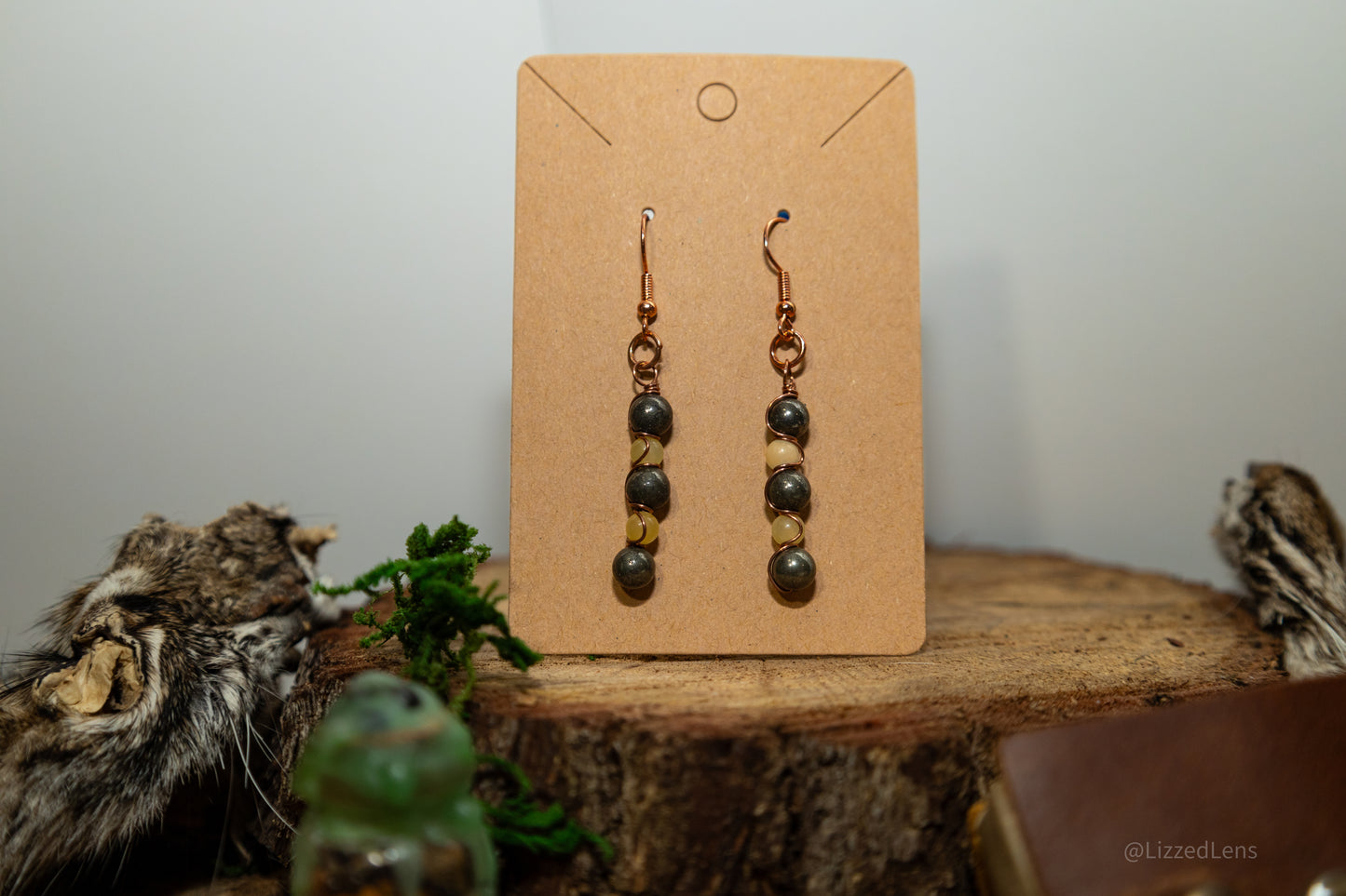 Pyrite & Citrine Earrings