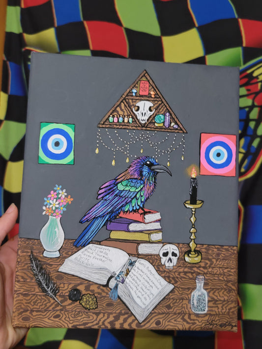 "Raven's Ritual" Painting
