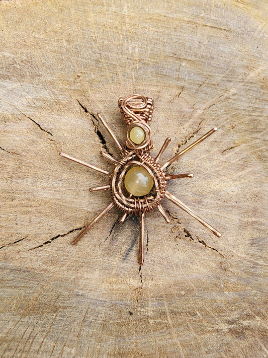 Orange Calcite Sun Pendant