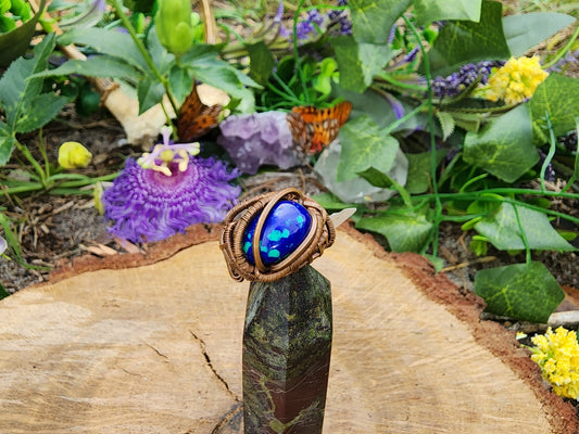 Azurite Size 5 Copper Ring