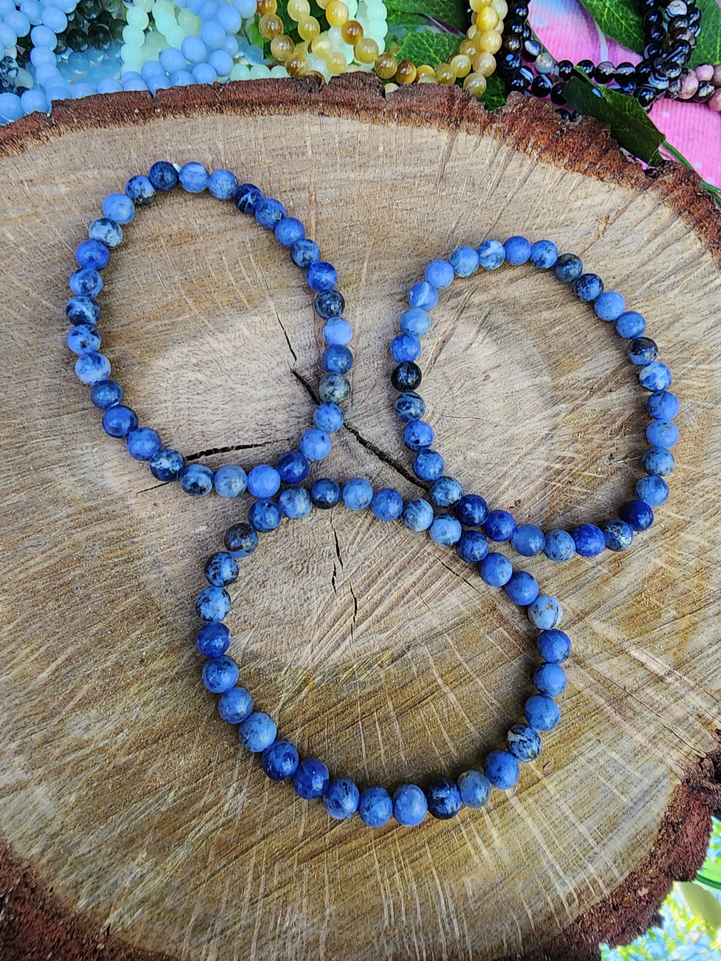 Assorted 6mm Crystal Beads Bracelets