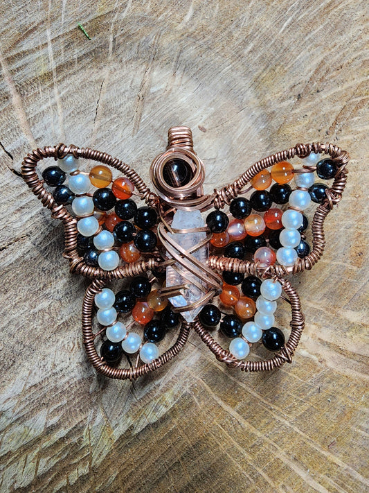Beaded Butterfly Pendant