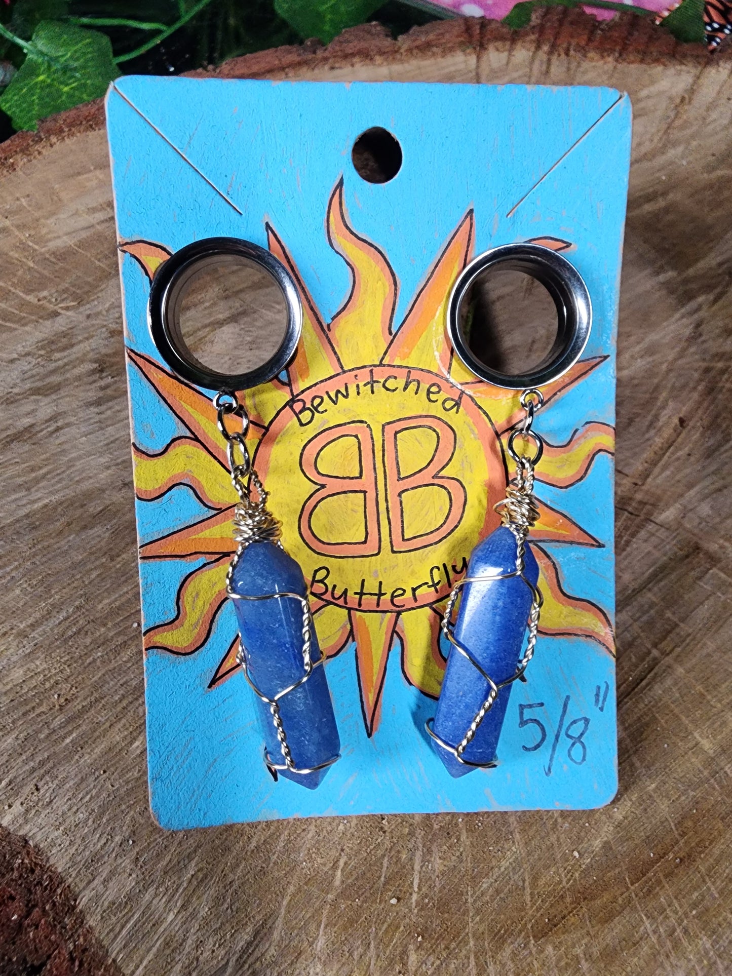 Blue Aventurine 5/8 in Tunnel Gauges