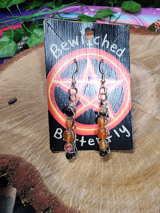 Carnelian & Black Obsidian
