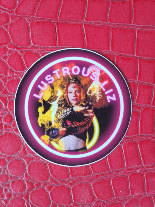 Lustrous Liz Fire Circle Sticker