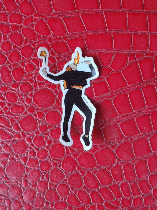 Fire Eater Die Cut Sticker